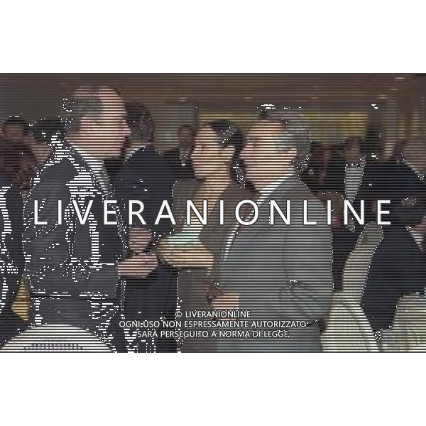 RETROSPETTIVA CANDIDO CANNAVO\' GIORNALISTA SCRITTORE E DIRETTORE DELLA GAZZETTA DELLO SPORT NELLA FOTO CANDIDO CANNAVO\' CON LA MOGLIE ED ERNESTO PELLEGRINI AL PREMIO MEAZZA IL GIORNO 10-12-1991 AG ALDO LIVERANI SAS