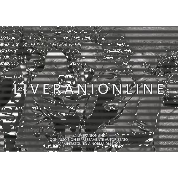 RETROSPETTIVA CANDIDO CANNAVO\' GIORNALISTA SCRITTORE E DIRETTORE DELLA GAZZETTA DELLO SPORT NELLA FOTO CANDIDO CANNAVO\' NELL\'ANNO 1996 AGLI OPEN D\' ITALIA DI GOLF AG ALDO LIVERANI SAS 