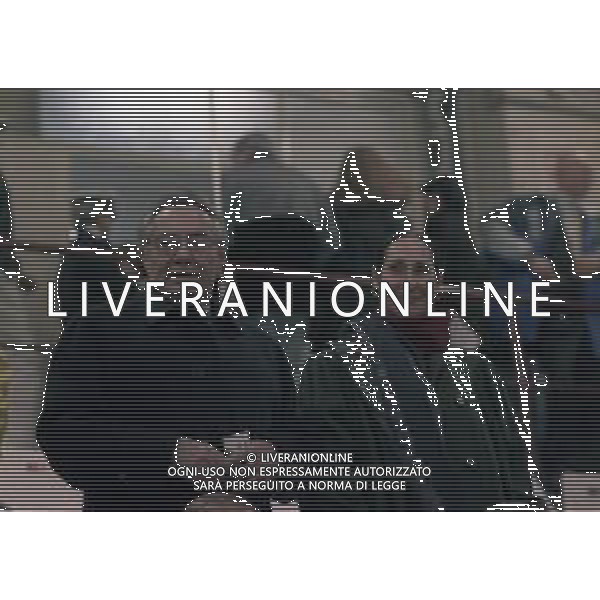 RETROSPETTIVA CANDIDO CANNAVO\' GIORNALISTA SCRITTORE E DIRETTORE DELLA GAZZETTA DELLO SPORT NELLA FOTO CANDIDO CANNAVO\' CO N LA MOGLIE ALLO STADIO MEAZZA DI MILANO NELL\'ANNO 1997 AG ALDO LIVERANI SAS  