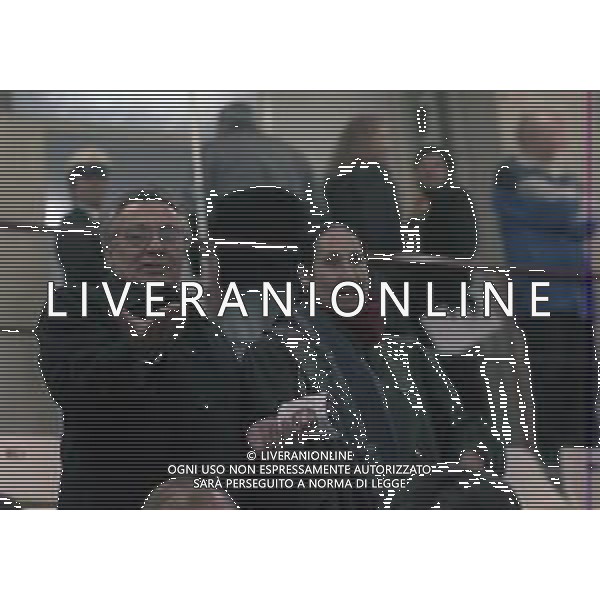 RETROSPETTIVA CANDIDO CANNAVO\' GIORNALISTA SCRITTORE E DIRETTORE DELLA GAZZETTA DELLO SPORT NELLA FOTO CANDIDO CANNAVO\' CO N LA MOGLIE ALLO STADIO MEAZZA DI MILANO NELL\'ANNO 1997 AG ALDO LIVERANI SAS 