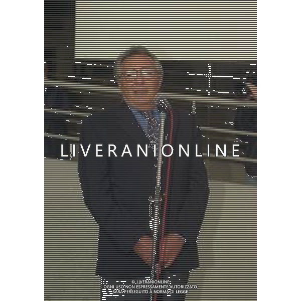 RETROSPETTIVA CANDIDO CANNAVO\' GIORNALISTA SCRITTORE E DIRETTORE DELLA GAZZETTA DELLO SPORT NELLA FOTO CANDIDO CANNAVO\' ALL\'INAUGURAZIONE MOSTRA INTER E MILAN NELL\'ANNO 1996 ALLO STADIO MEAZZA DI MILANO AG ALDO LIVERANI SAS  