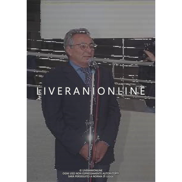 RETROSPETTIVA CANDIDO CANNAVO\' GIORNALISTA SCRITTORE E DIRETTORE DELLA GAZZETTA DELLO SPORT NELLA FOTO CANDIDO CANNAVO\' ALL\'INAUGURAZIONE MOSTRA INTER E MILAN NELL\'ANNO 1996 ALLO STADIO MEAZZA DI MILANO AG ALDO LIVERANI SAS 