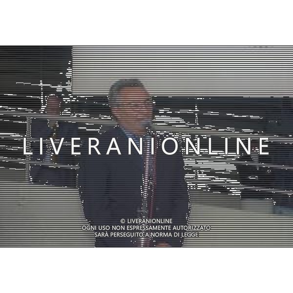 RETROSPETTIVA CANDIDO CANNAVO\' GIORNALISTA SCRITTORE E DIRETTORE DELLA GAZZETTA DELLO SPORT NELLA FOTO CANDIDO CANNAVO\' ALL\'INAUGURAZIONE MOSTRA INTER E MILAN NELL\'ANNO 1996 ALLO STADIO MEAZZA DI MILANO AG ALDO LIVERANI SAS  