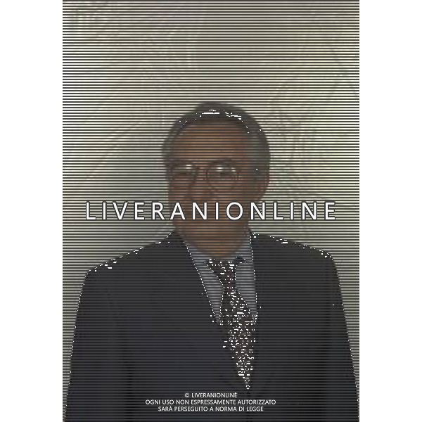 RETROSPETTIVA CANDIDO CANNAVO\' GIORNALISTA SCRITTORE E DIRETTORE DELLA GAZZETTA DELLO SPORT NELLA FOTO CANDIDO CANNAVO\' NELL\'ANNO 1996  AG ALDO LIVERANI SAS 