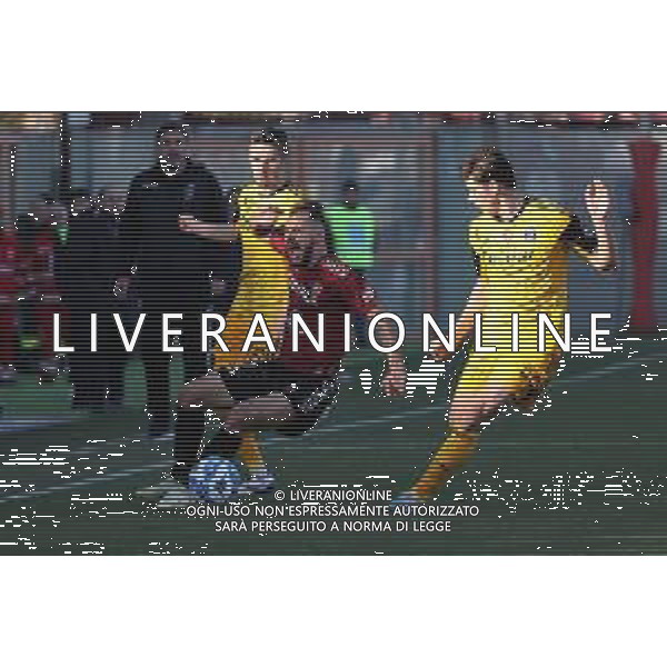 11.02.2023 REGGIO CALABRIA STADIO ORESTE GRANILLO. CAMPIONATO NAZIONALE SERIE B REGGINA VS PISA IN FOTO CANOTTO REGGINA COLPITO DURO DA BERUATTO PISA ©Pasquale Garreffa / AGENZIA ALDO LIVERANI SAS