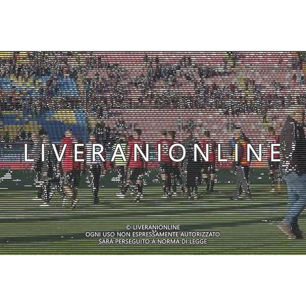 11.02.2023 REGGIO CALABRIA STADIO ORESTE GRANILLO. CAMPIONATO NAZIONALE SERIE B REGGINA VS PISA IN FOTO I GIOCATORI DELLA REGGINA VANNO VIA DA SOTTO LA CURVA DOPO AVER DISCUSSO CON I TIFOSI ©Pasquale Garreffa / AGENZIA ALDO LIVERANI SAS