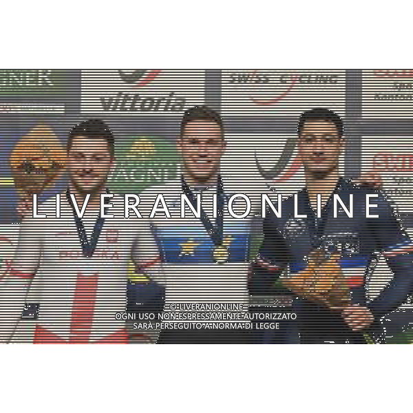 11-02-2023 European Championships Elite Track; Giornata 04; 2023, Olanda; 2023, Polonia; 2023, France; Lavreysen, Harrie; Rudyk, Mateusz; Helal, Rayan; Grenchen; ©SIROTTI / AGENZIA ALDO LIVERANI SAS