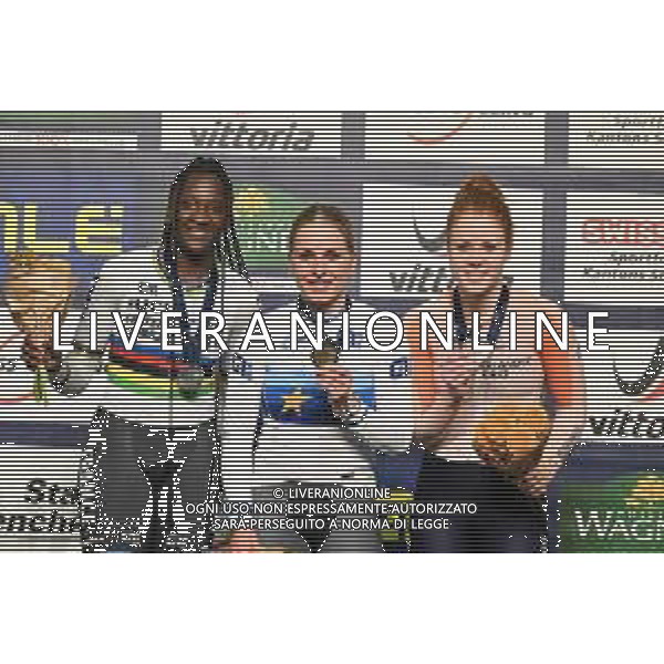 11-02-2023 European Championships Elite Women Track; Giornata 04; 2023, Germany; Hinze, Emma; Kouame, Taky Marie Divine; Van Der Wouw, Hetty; Grenchen; ©SIROTTI / AGENZIA ALDO LIVERANI SAS