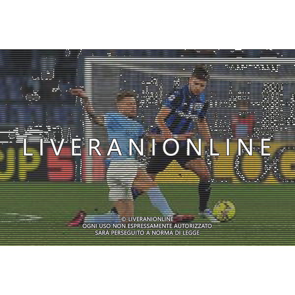 Lazio vs Atalanta Campionato Serie A TIM - 22 Giornata - Stadio Olimpico - Roma 11-02-2023 nella foto ciro Immobile e Djimsiti ©Federico Gaetano / AGENZIA ALDO LIVERANI SAS