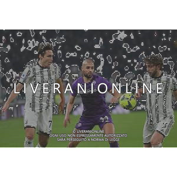 Torino 12.02.2023 Allianz Stadium ©Manuela Viganti/Agenzia Aldo Liverani Juventus vs Fiorentina Campionato Calcio Serie A TIM 2022/2023 22a giornata Nella foto: federico chiesa-amrabat-locatelli manuel ©Viganti / AGENZIA ALDO LIVERANI SAS