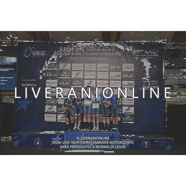 12-02-2023 European Championships Elite Women Track; Giornata 05; 2023, Great Britain; 2023, France; 2023, Italia; Archibald, Katie; Barker, Elinor; Berteau, Victoire; Copponi, Clara; Balsamo, Elisa; Guazzini, Vittoria; Grenchen; ©SIROTTI / AGENZIA ALDO LIVERANI SAS