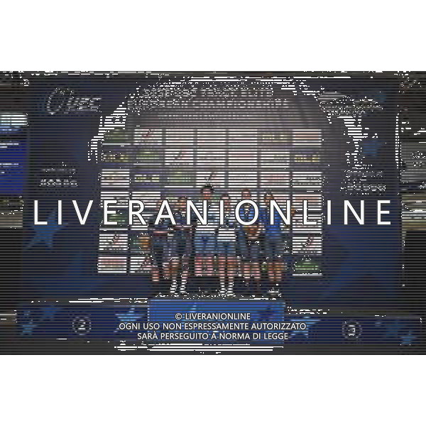 12-02-2023 European Championships Elite Women Track; Giornata 05; 2023, Great Britain; 2023, France; 2023, Italia; Archibald, Katie; Barker, Elinor; Berteau, Victoire; Copponi, Clara; Balsamo, Elisa; Guazzini, Vittoria; Grenchen; ©SIROTTI / AGENZIA ALDO LIVERANI SAS