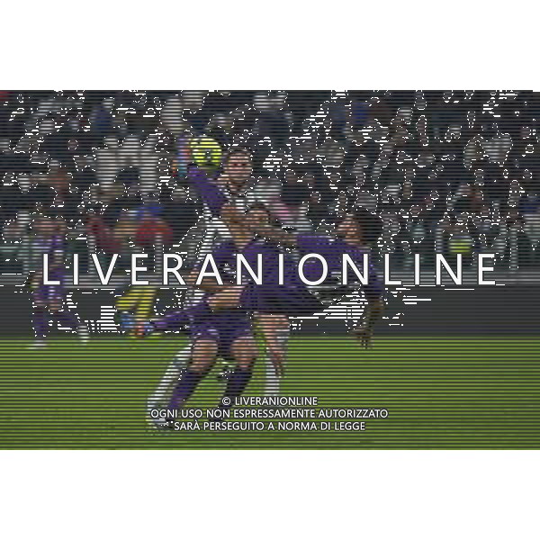 Torino 12.02.2023 Allianz Stadium ©Manuela Viganti/Agenzia Aldo Liverani Juventus vs Fiorentina Campionato Calcio Serie A TIM 2022/2023 22a giornata Nella foto: rovesciata di nicolas gonzalez ©VIGANTI / AGENZIA ALDO LIVERANI SAS