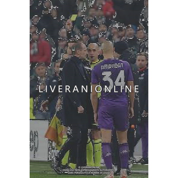 Torino 12.02.2023 Allianz Stadium ©Manuela Viganti/Agenzia Aldo Liverani Juventus vs Fiorentina Campionato Calcio Serie A TIM 2022/2023 22a giornata Nella foto: fabbri ammonisce massimiliano allegri ©VIGANTI / AGENZIA ALDO LIVERANI SAS