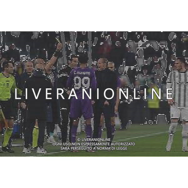 Torino 12.02.2023 Allianz Stadium ©Manuela Viganti/Agenzia Aldo Liverani Juventus vs Fiorentina Campionato Calcio Serie A TIM 2022/2023 22a giornata Nella foto: massimiliano allegri ammonito da micheal fabbri ©VIGANTI / AGENZIA ALDO LIVERANI SAS