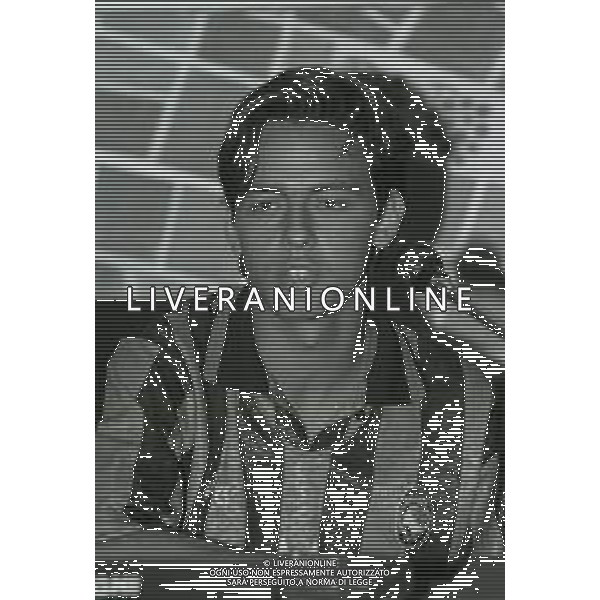 1996 BERGAMO PRESENTAZIONE DEL NUOVO ACQUISTO DELL\'ATALANTA CALCIO FILIPPO INZAGHI NELLA FOTO FILIPPO INZAGHI NELL\'ANNO 1996 DURANTE LA PRESENTAZIONE AG ALDO LIVERANI SAS