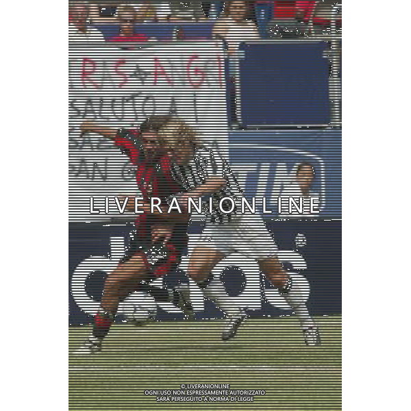 New York (Usa) 03/08/2003 Milan-Juventus Supercoppa Italiana Nella foto Maldini Paolo e Nedved Pavel* Ph Bagnai/Agenzia Aldo Liverani
