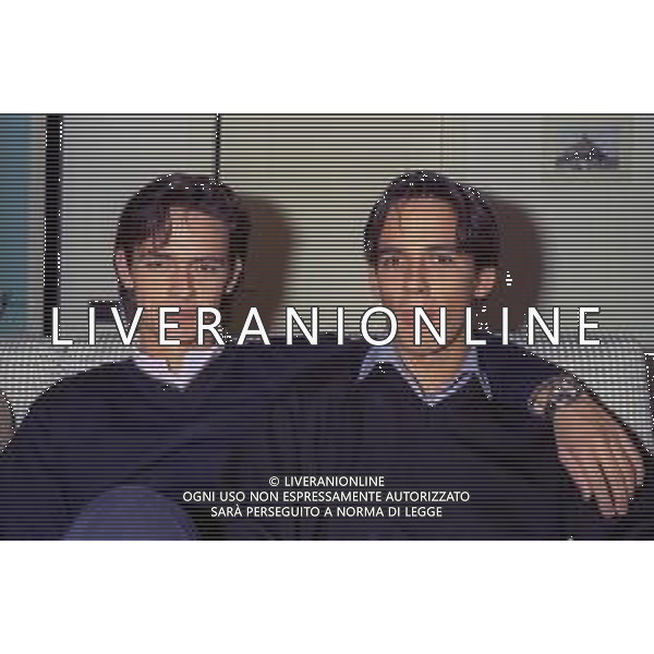 NEG-RETROSPETTIVA FILIPPO INZAGHI E SIMONE INZAGHI CALCIATORI NELLA FOTO FILIPPO INZAGHI CON IL FRATELLO SIMONE E I GENITORI IN CASA 16-12-1996 AG ALDO LIVERANI SAS