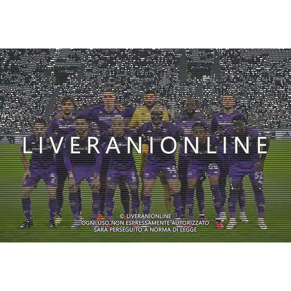 Torino 12.02.2023 Allianz Stadium ©Manuela Viganti/Agenzia Aldo Liverani Juventus vs Fiorentina Campionato Calcio Serie A TIM 2022/2023 22a giornata Nella foto: la formazione della fiorentina da sx verso dx luca ranieri,nikola milenkovic, pietro terracciano, nanitamo ikone, cristiano biraghi, giacomo bonaventura, nicolas gonzalez, dodò, sofyan amrabat, cristian kouame, joseph duncan ©Viganti / AGENZIA ALDO LIVERANI SAS