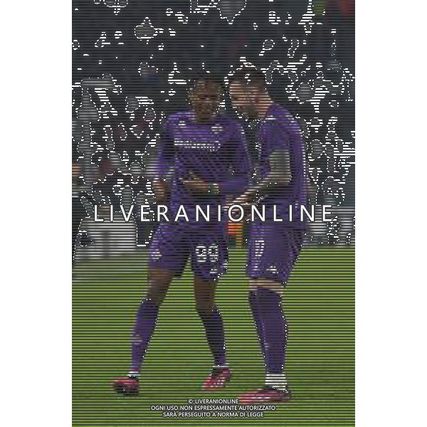 Torino 12.02.2023 Allianz Stadium ©Manuela Viganti/Agenzia Aldo Liverani Juventus vs Fiorentina Campionato Calcio Serie A TIM 2022/2023 22a giornata Nella foto: esultanza della fiorentina dopo il gol di gaetano castrovilli prima dell\'annullamento del gol per fuorigioco ©Viganti / AGENZIA ALDO LIVERANI SAS