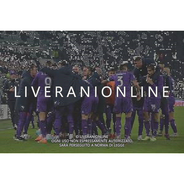 Torino 12.02.2023 Allianz Stadium ©Manuela Viganti/Agenzia Aldo Liverani Juventus vs Fiorentina Campionato Calcio Serie A TIM 2022/2023 22a giornata Nella foto: esultanza della fiorentina dopo il gol di gaetano castrovilli prima dell\'annullamento del gol per fuorigioco ©Viganti / AGENZIA ALDO LIVERANI SAS