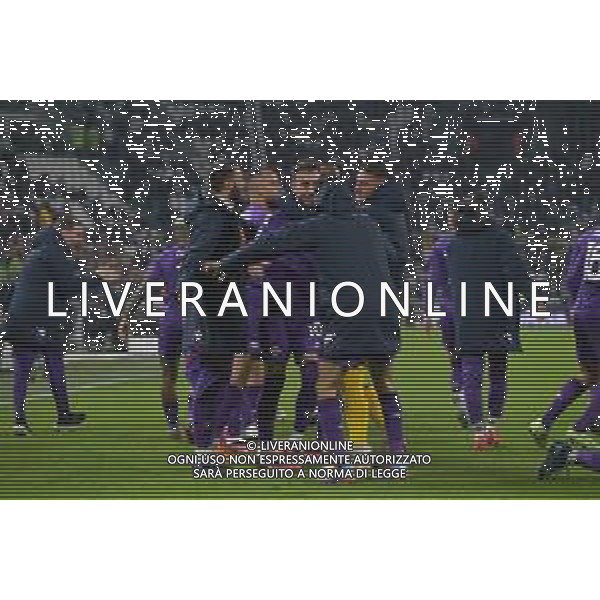 Torino 12.02.2023 Allianz Stadium ©Manuela Viganti/Agenzia Aldo Liverani Juventus vs Fiorentina Campionato Calcio Serie A TIM 2022/2023 22a giornata Nella foto: esultanza della fiorentina dopo il gol di gaetano castrovilli prima dell\'annullamento del gol per fuorigioco ©Viganti / AGENZIA ALDO LIVERANI SAS