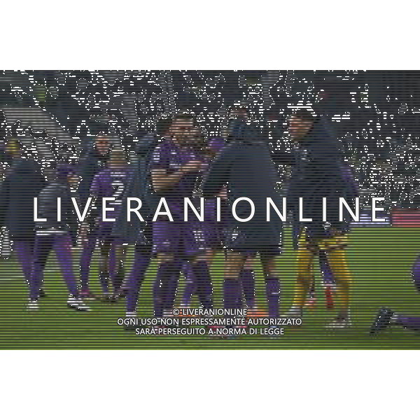 Torino 12.02.2023 Allianz Stadium ©Manuela Viganti/Agenzia Aldo Liverani Juventus vs Fiorentina Campionato Calcio Serie A TIM 2022/2023 22a giornata Nella foto: esultanza della fiorentina dopo il gol di gaetano castrovilli prima dell\'annullamento del gol per fuorigioco ©Viganti / AGENZIA ALDO LIVERANI SAS
