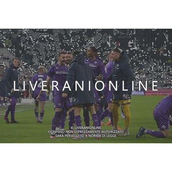 Torino 12.02.2023 Allianz Stadium ©Manuela Viganti/Agenzia Aldo Liverani Juventus vs Fiorentina Campionato Calcio Serie A TIM 2022/2023 22a giornata Nella foto: esultanza della fiorentina dopo il gol di gaetano castrovilli prima dell\'annullamento del gol per fuorigioco ©Viganti / AGENZIA ALDO LIVERANI SAS