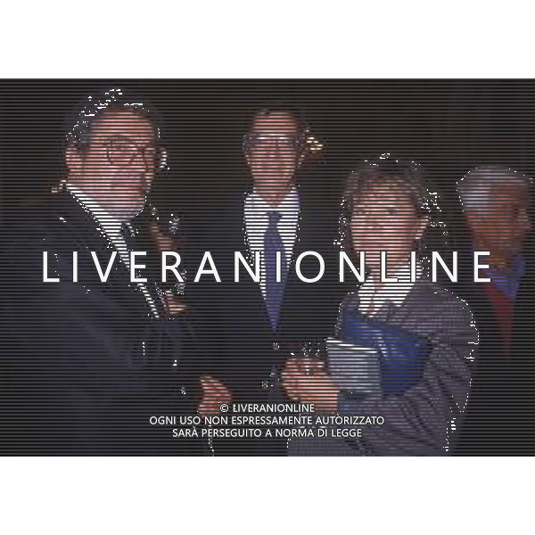 RETROSPETTIVA MARGARETHE VON TROTTA REGISTA NELLA FOTO MARGARETHE VON TROTTA A CANNES NELL\'ANNO 1986 CON ETTORE SCOLA E CARLO LIZZANI AG ALDO LIVERANI SAS