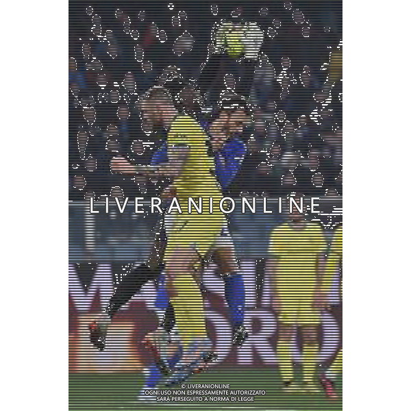 Andre\' Onana (Inter) ion uscita su Manolo Gabbiadini (Sampdoria) e Milan Skriniar (Inter) Sampdoria vs Inter Genova 13-02-2023 Stadio Luigi Ferraris - Marassi Campionato Serie A TIM - 22a giornata foto Roberto Garavaglia/ag. Aldo Liverani sas / AGENZIA ALDO LIVERANI SAS