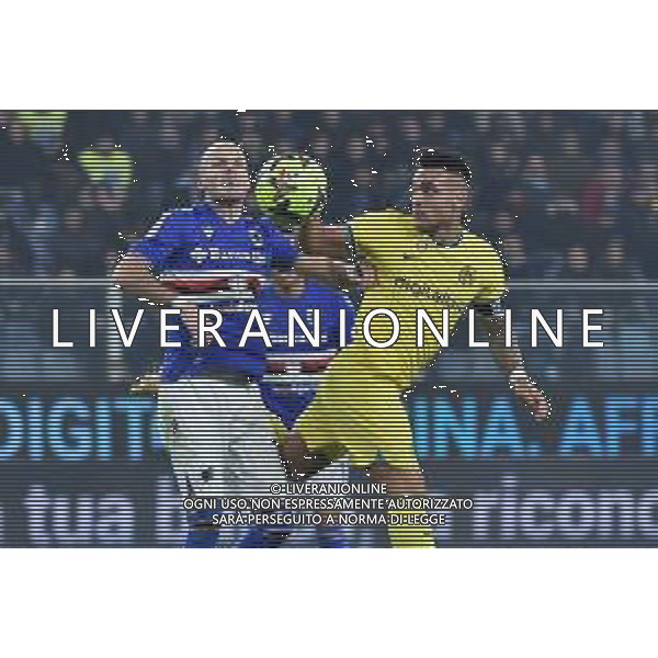 Bram Nuytinck (Sampdoria) e Lautaro Martinez (Inter) Sampdoria vs Inter Genova 13-02-2023 Stadio Luigi Ferraris - Marassi Campionato Serie A TIM - 22a giornata foto Roberto Garavaglia/ag. Aldo Liverani sas / AGENZIA ALDO LIVERANI SAS