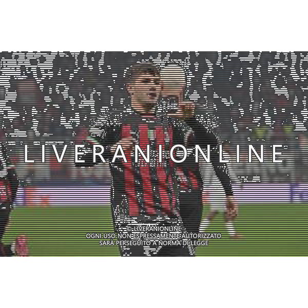 Brahim Diaz (Milan) esulta dopo il gol dell\'1 a 0 Milan vs Tottenham Hotspur Milano 14-02-2023 Stadio Giuseppe Meazza - San Siro UEFA Champions League ottavi di finale - gara di andata foto Roberto Garavaglia/ag. Aldo Liverani sas/AGENZIA ALDO LIVERANI SAS