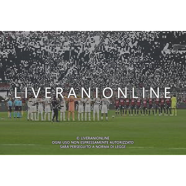 minuto di silenzio Milan vs Tottenham Hotspur Milano 14-02-2023 Stadio Giuseppe Meazza - San Siro UEFA Champions League ottavi di finale - gara di andata foto Roberto Garavaglia/ag. Aldo Liverani sas/AGENZIA ALDO LIVERANI SAS