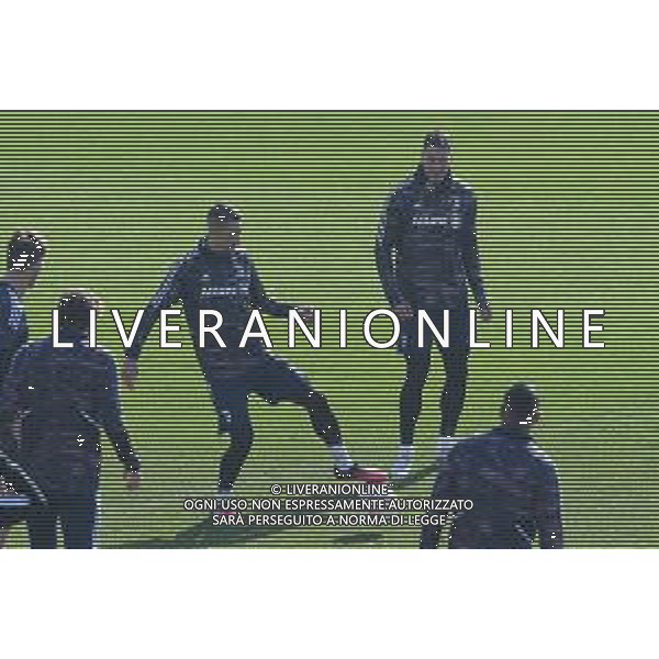 TVMV-Torino 15.02.2023 Continassa © Manuela Viganti/Agenzia Aldo Liverani Allenamento rifinitura Europa League 2022/2023 Juventus vs Nantes Nella foto: angel di maria e dusan vlahovic ©Viganti / AGENZIA ALDO LIVERANI SAS