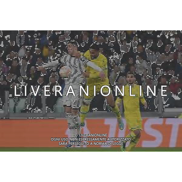 Torino 16.02.2023 Stadio Allianz Stadium ©Manuela Viganti/Agenzia Aldo Liverani Juventus vs Nantes Europa League 2022/2023 Spareggio Andata Nella foto: dusan vlahovic e jean charles castelletto ©Viganti / AGENZIA ALDO LIVERANI SAS