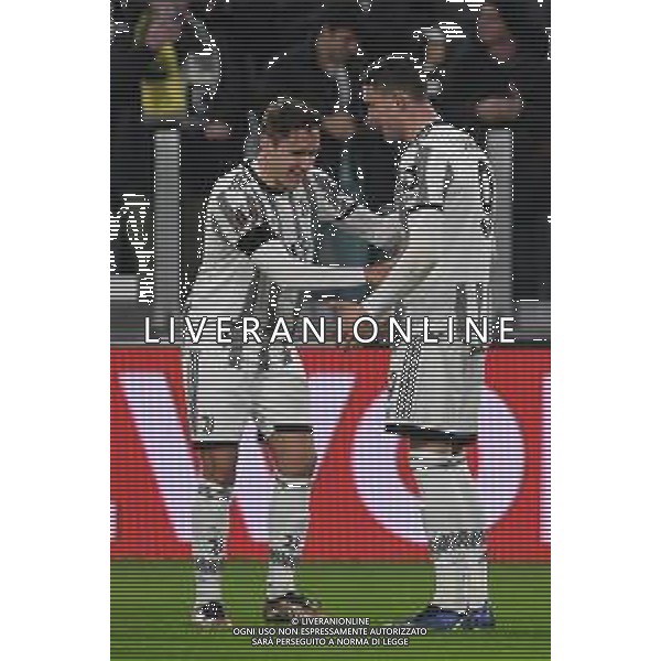 Torino 16.02.2023 Stadio Allianz Stadium ©Manuela Viganti/Agenzia Aldo Liverani Juventus vs Nantes Europa League 2022/2023 Spareggio Andata Nella foto: esultanza dusan vlahovic e federico chiesa dopo il gol ©Viganti / AGENZIA ALDO LIVERANI SAS