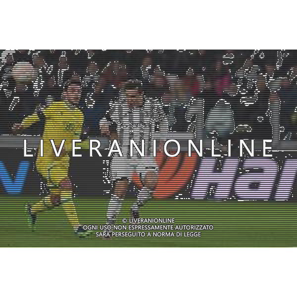 Torino 16.02.2023 Stadio Allianz Stadium ©Manuela Viganti/Agenzia Aldo Liverani Juventus vs Nantes Europa League 2022/2023 Spareggio Andata Nella foto: assist federico chiesa per dusan vlahovic ©Viganti / AGENZIA ALDO LIVERANI SAS