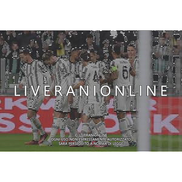 Torino 16.02.2023 Stadio Allianz Stadium ©Manuela Viganti/Agenzia Aldo Liverani Juventus vs Nantes Europa League 2022/2023 Spareggio Andata Nella foto: esultanza juventus dopo il gol di dusan vlahovic ©Viganti / AGENZIA ALDO LIVERANI SAS