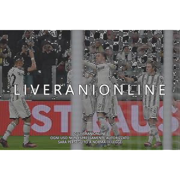 Torino 16.02.2023 Stadio Allianz Stadium ©Manuela Viganti/Agenzia Aldo Liverani Juventus vs Nantes Europa League 2022/2023 Spareggio Andata Nella foto: esultanza juventus dopo il gol di dusan vlahovic ©Viganti / AGENZIA ALDO LIVERANI SAS