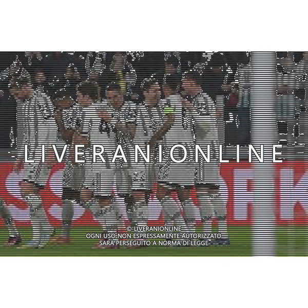 Torino 16.02.2023 Stadio Allianz Stadium ©Manuela Viganti/Agenzia Aldo Liverani Juventus vs Nantes Europa League 2022/2023 Spareggio Andata Nella foto: esultanza juventus dopo il gol di dusan vlahovic ©Viganti / AGENZIA ALDO LIVERANI SAS
