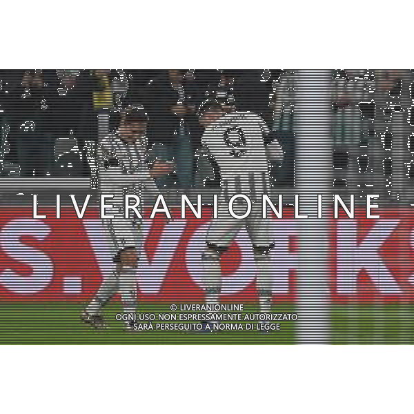 Torino 16.02.2023 Stadio Allianz Stadium ©Manuela Viganti/Agenzia Aldo Liverani Juventus vs Nantes Europa League 2022/2023 Spareggio Andata Nella foto: esultanza dusan vlahovic e federico chiesa dopo il gol ©Viganti / AGENZIA ALDO LIVERANI SAS
