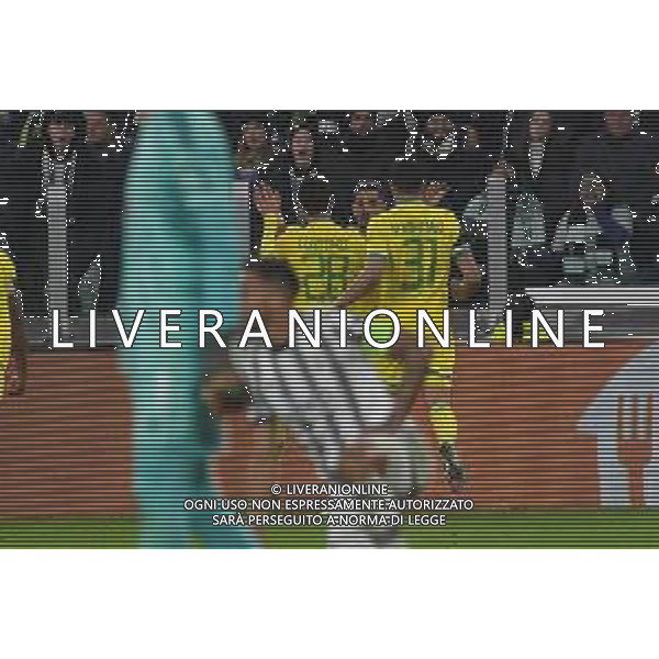 Torino 16.02.2023 Stadio Allianz Stadium ©Manuela Viganti/Agenzia Aldo Liverani Juventus vs Nantes Europa League 2022/2023 Spareggio Andata Nella foto: esultanza nantes dopo il gol di ludovic blas ©Viganti / AGENZIA ALDO LIVERANI SAS