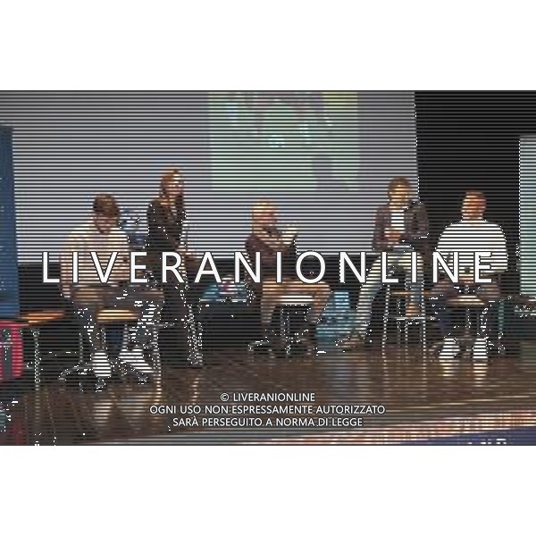 CASTEL SAN PIETRO 16 02 2023 LA LEGA NAZIONALE DILETTANTI RACCONTA "UN VIAGGIO CALCISTICO NELL\'ITALIA DEI GIOVANI" NELLA FOTO RICCARDO ORSOLINI CALCIATORE DEL BOLOGNA FEDERICO BUFFA GIORNALISTA SKY E FRANCESCO BARDI PORTIERE DEL BOLOGNA CALCIO ©SANNA / AGENZIA ALDO LIVERANI SAS