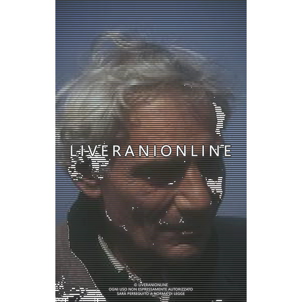 RETROSPETTIVA GIAN MARIA VOLONTE\' ATTORE NELLA FOTO GIAN MARIA VOLONTE \' A MILANO NELL\'ANNO 1990 TERRAZZA MARTINI AG ALDO LIVERANI SAS 