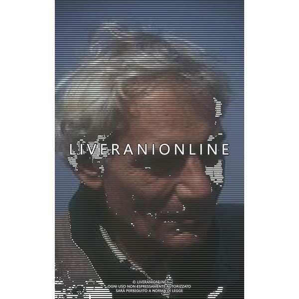 RETROSPETTIVA GIAN MARIA VOLONTE\' ATTORE NELLA FOTO GIAN MARIA VOLONTE \' A MILANO NELL\'ANNO 1990 TERRAZZA MARTINI AG ALDO LIVERANI SAS 