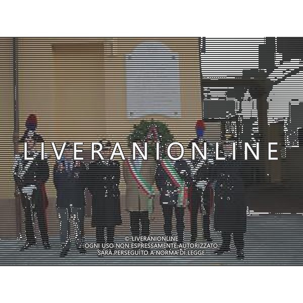 IMOLA 17 02 2023 COMMEMORAZIONE DEL CAPITANO DEI CARABINIERI GIUSEPPE PULICARI UCCISO DAI CRIMINALI 44 ANNI FA NELLA FOTO SINDACO DI IMOLA MARCO PANIERI COMANDANTE PROVINCIALE DEI CARABINIERI COLONNELLO RODOLFO SANTOVITO