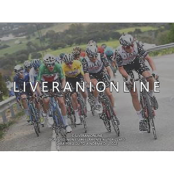 17-02-2023 Vuelta Andalucia; Tappa 03 Alcala De Guadaira - Plaza Alameda De La Cruz; 2023, Uae Emirates; 2023, Jayco - Alula; Novak, Domen; Covi, Alessandro; Pogacar, Tadej; Zana, Filippo; ©SIROTTI / AGENZIA ALDO LIVERANI SAS