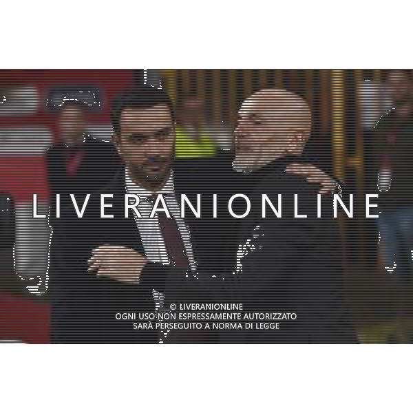 Raffaele Palladino allenatore Monza e Stefano Pioli allenatore Milan Monza vs Milan Monza 18-02-2023 U-Power Stadium Campionato Serie A TIM - 23a giornata foto Roberto Garavaglia/ag. Aldo Liverani sas / AGENZIA ALDO LIVERANI SAS