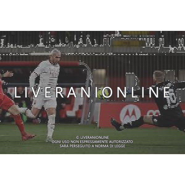 Theo Hernandez (Milan) occasione da gol per il possibile 2 a 0 Monza vs Milan Monza 18-02-2023 U-Power Stadium Campionato Serie A TIM - 23a giornata foto Roberto Garavaglia/ag. Aldo Liverani sas/ AGENZIA ALDO LIVERANI SAS