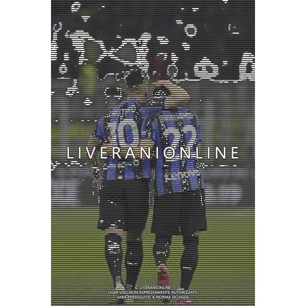 Esultanza dopogol Henrikh Mkhitaryan con Lautaro Martinez - INTER vs UDINESE Campionato Calcio Serie A TIM 18-02-2023 ©PAOLO GIAMPIETRI / AGENZIA ALDO LIVERANI SAS
